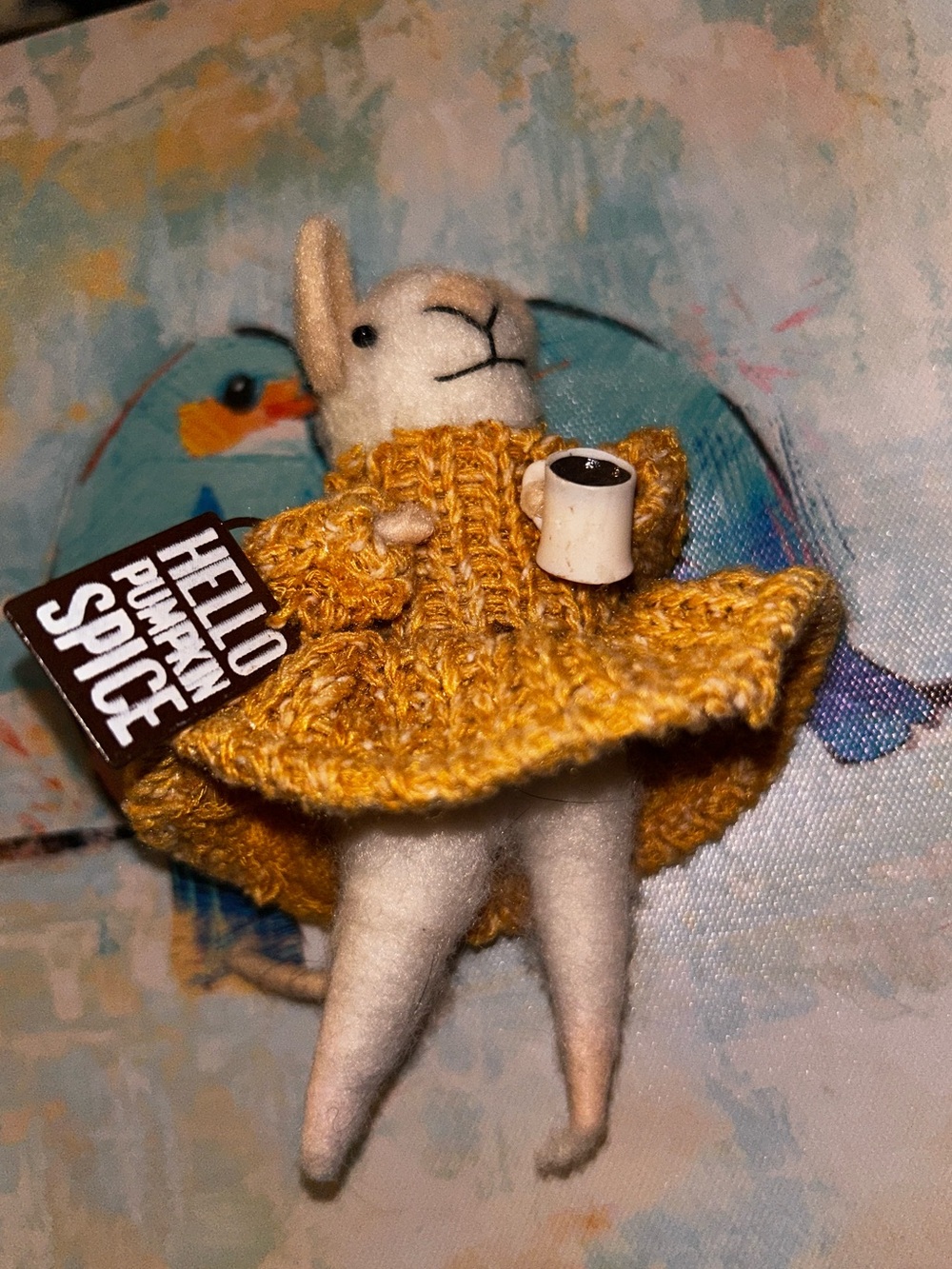 Hello Pumpkin Spice Mouse by Primitives by Kathy